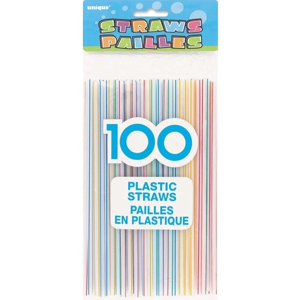 Striped Straws, 100ct 