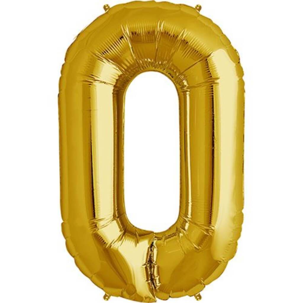 Foil Balloon Letter O  34in Gold