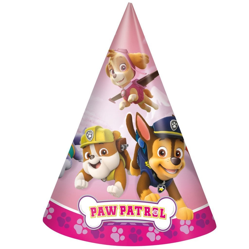 Paw Patrol Girl Party Hat, 8ct 