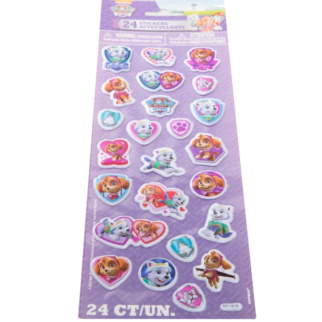Paw Patrol Girl Puffy Sticker Sheet, 1ct 