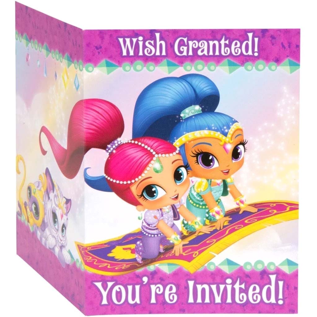 Shimmer and Shine Invitations, 8ct 