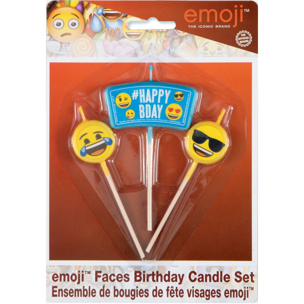 Candle Set, Emoji Birthday 