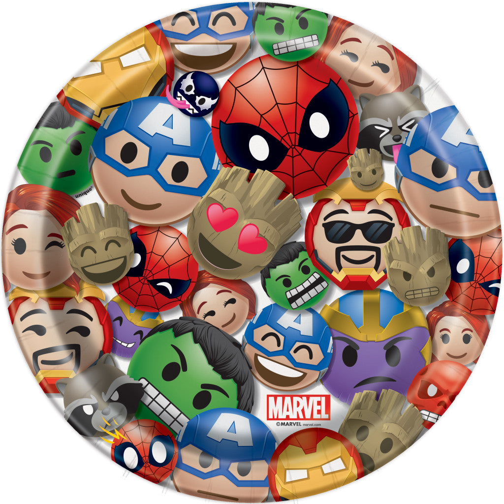 Marvel Emoticon 9in Plates, 8ct 