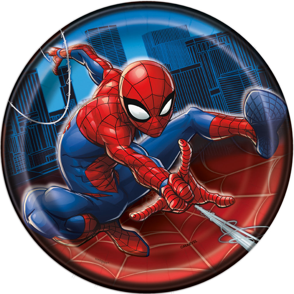 Spiderman 7in Plates, 8ct 