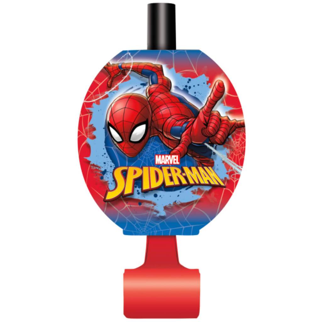 Spiderman Party Blowers 8Ct