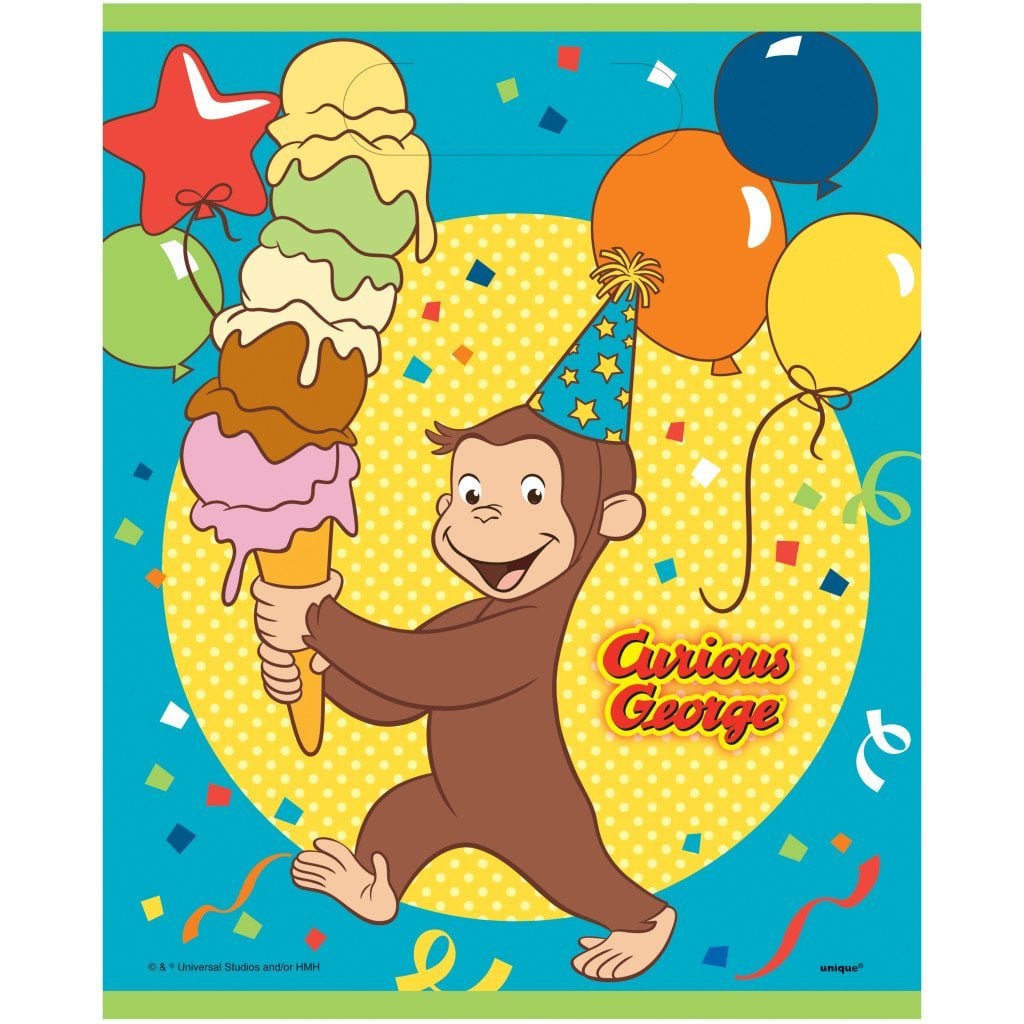 Curious George Loot Bags, 8ct 