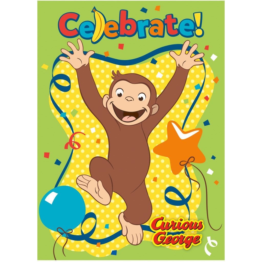 Curious George Invitations, 8ct 