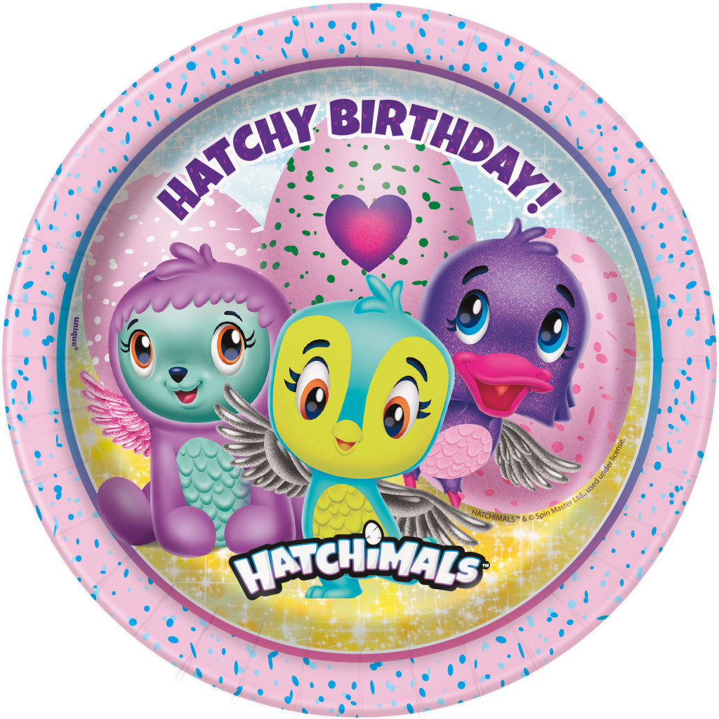 Hatchimals 7in Plates, 8ct 