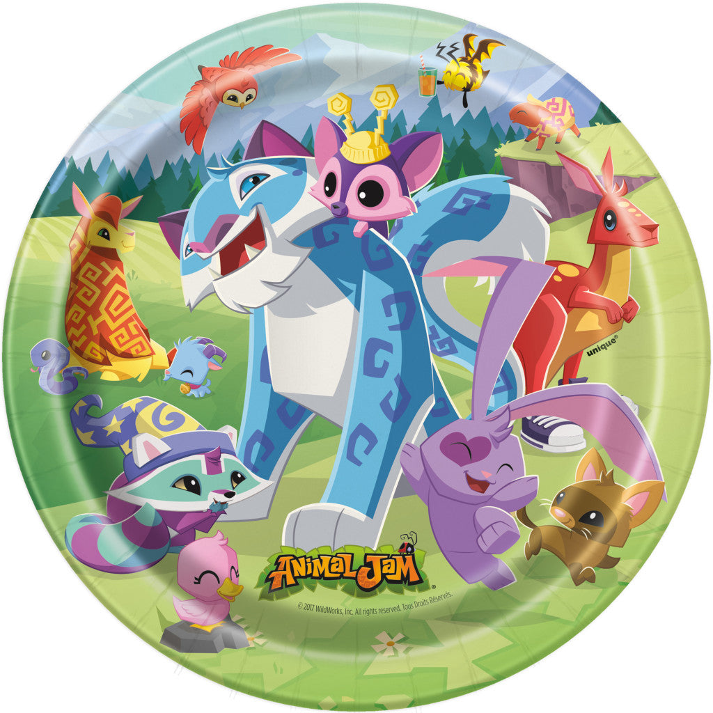 Animal Jam 7in Plates, 8ct 