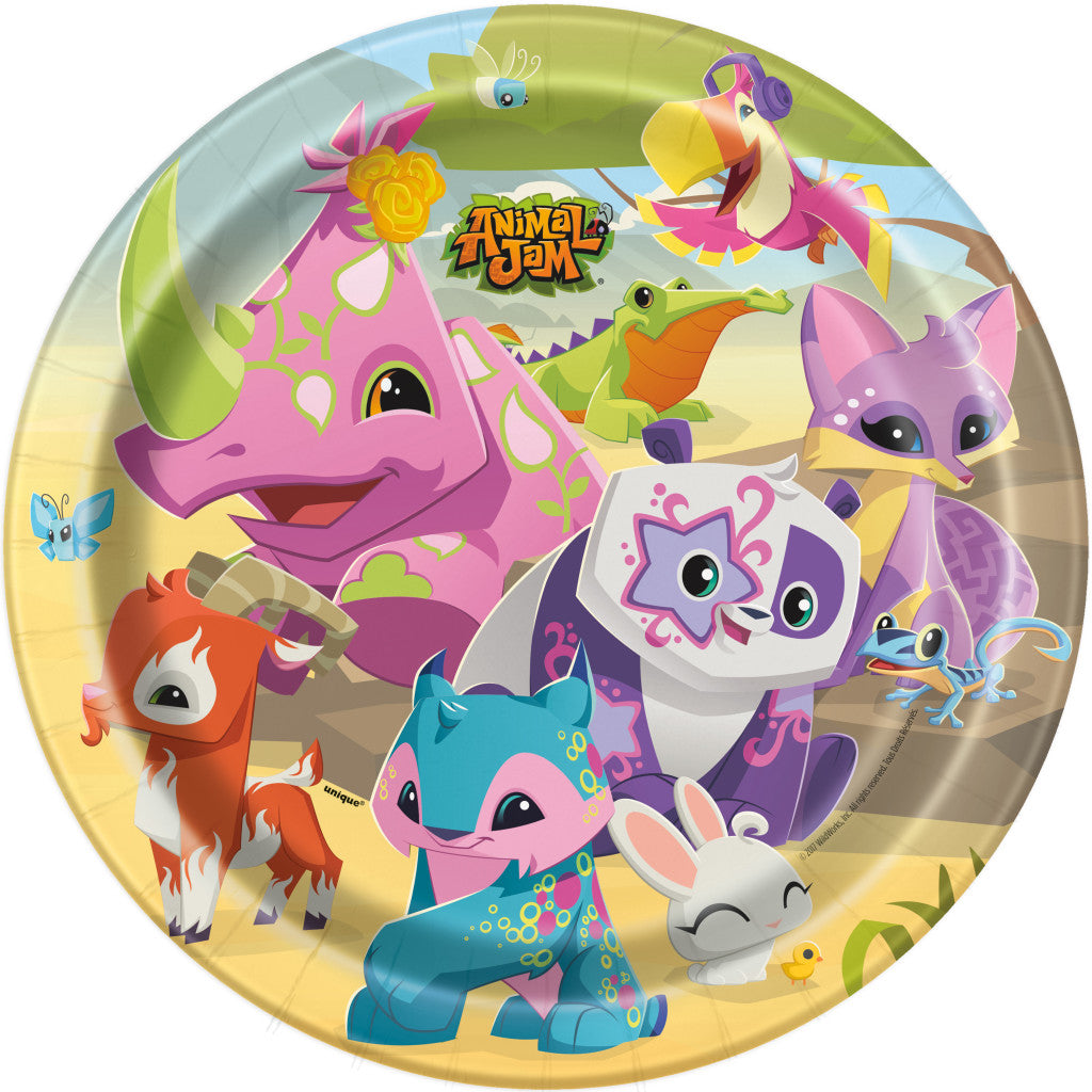 Animal Jam 9in Plates, 8ct 