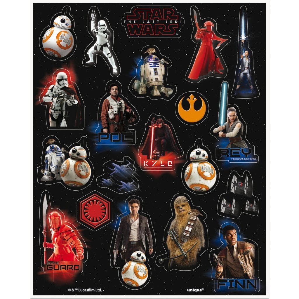 Star Wars Episode VIII Sticker Sheet, 4ct 