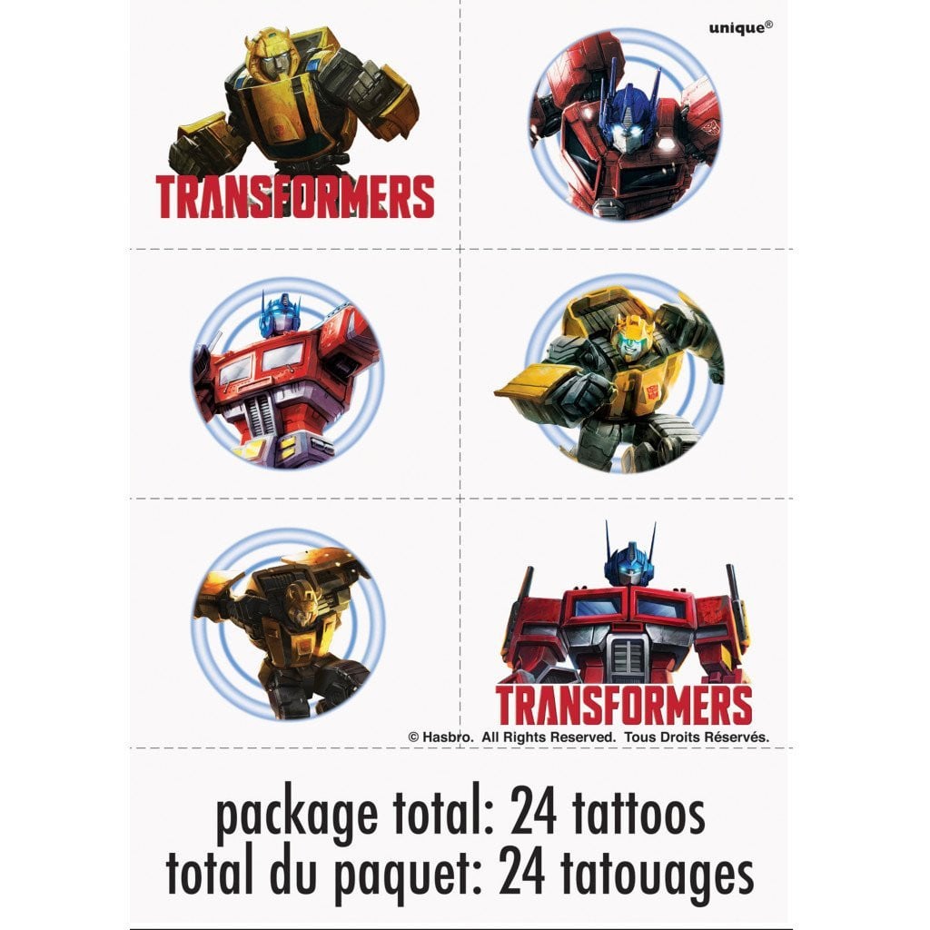 Transformers Color Tattoo Sheets, 4ct 