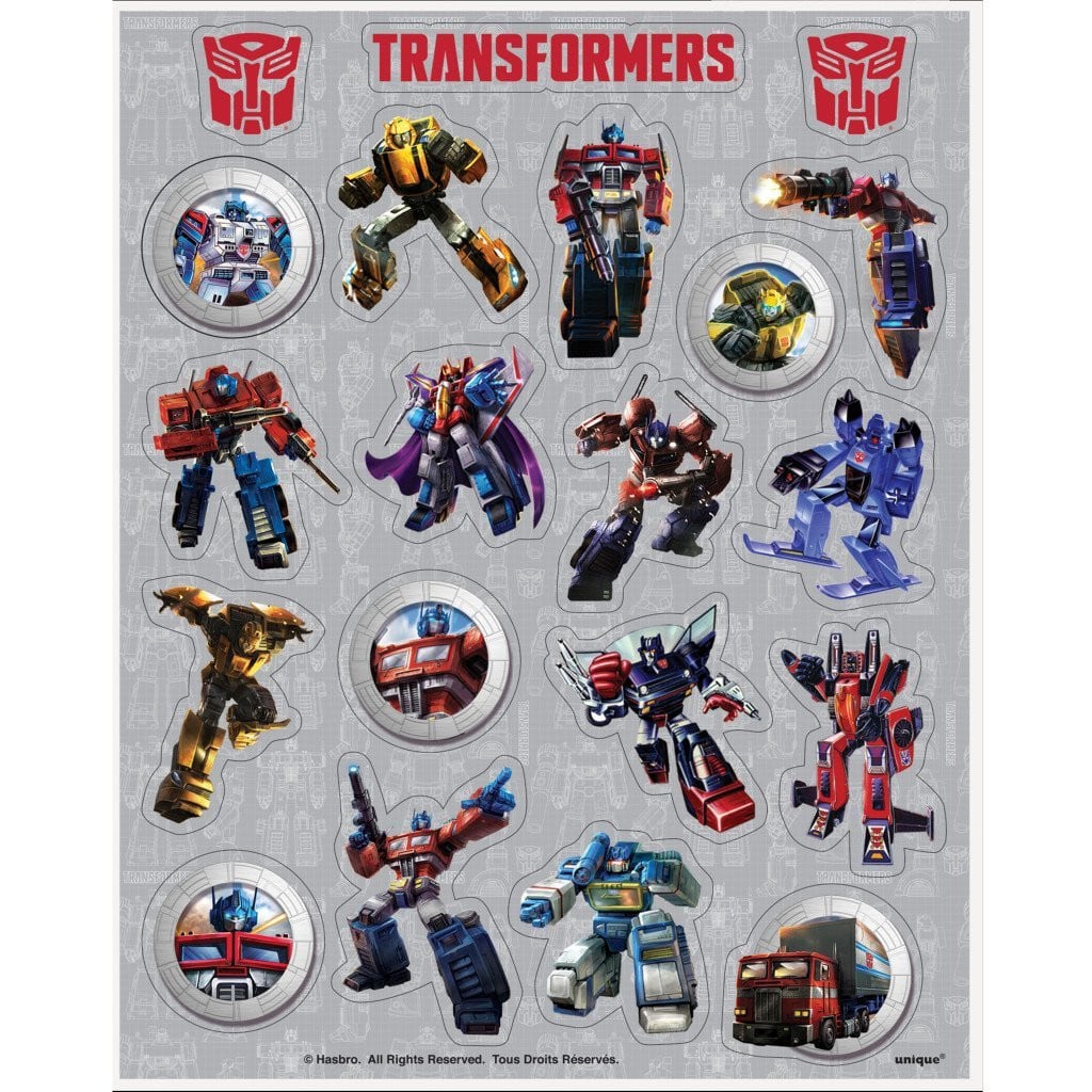 Transformers Sticker Sheets, 4ct 