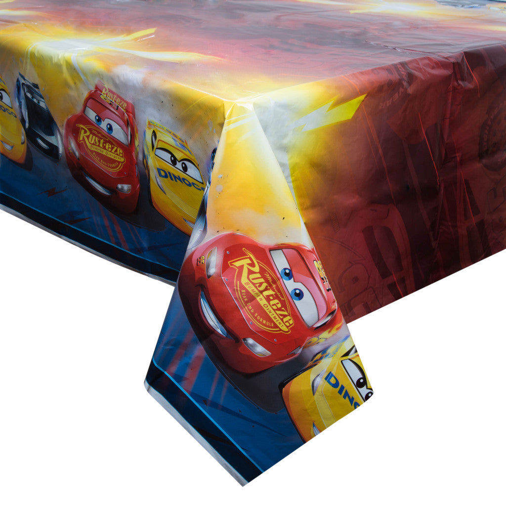 Rectangular Table Cover, 54in x 84in Disney Cars III Movie 