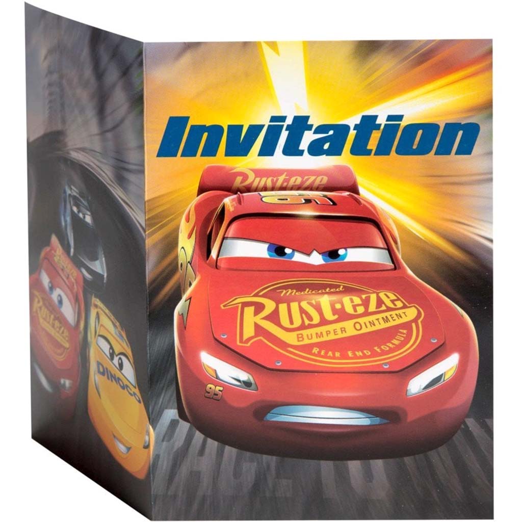 Cars III Invitations, 8ct 