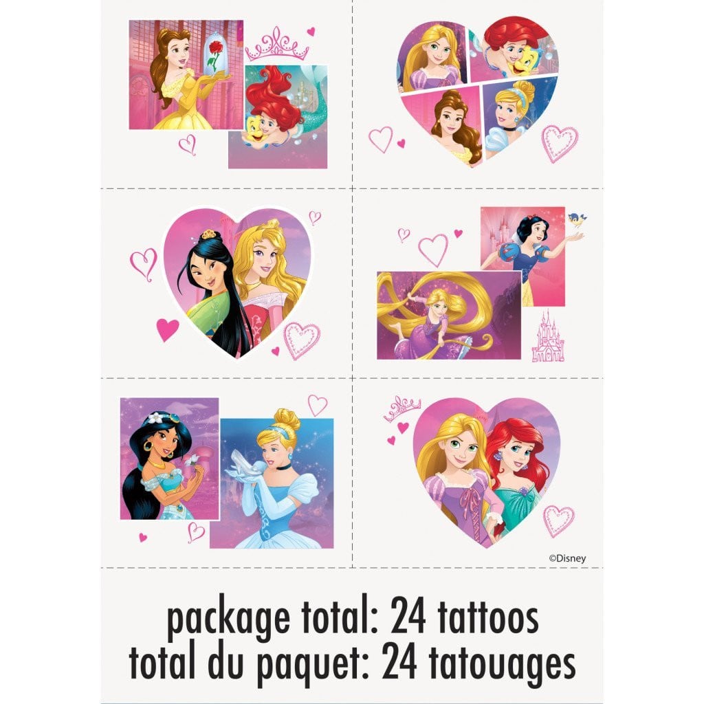 Disney Princess Dream Big Color Tattoo Sheets, 4ct 