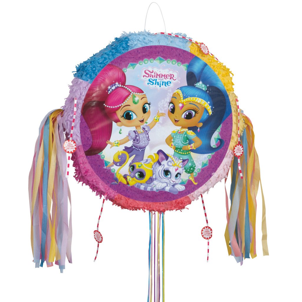 Shimmer and Shine Drum Pull Pop Out Pinata 