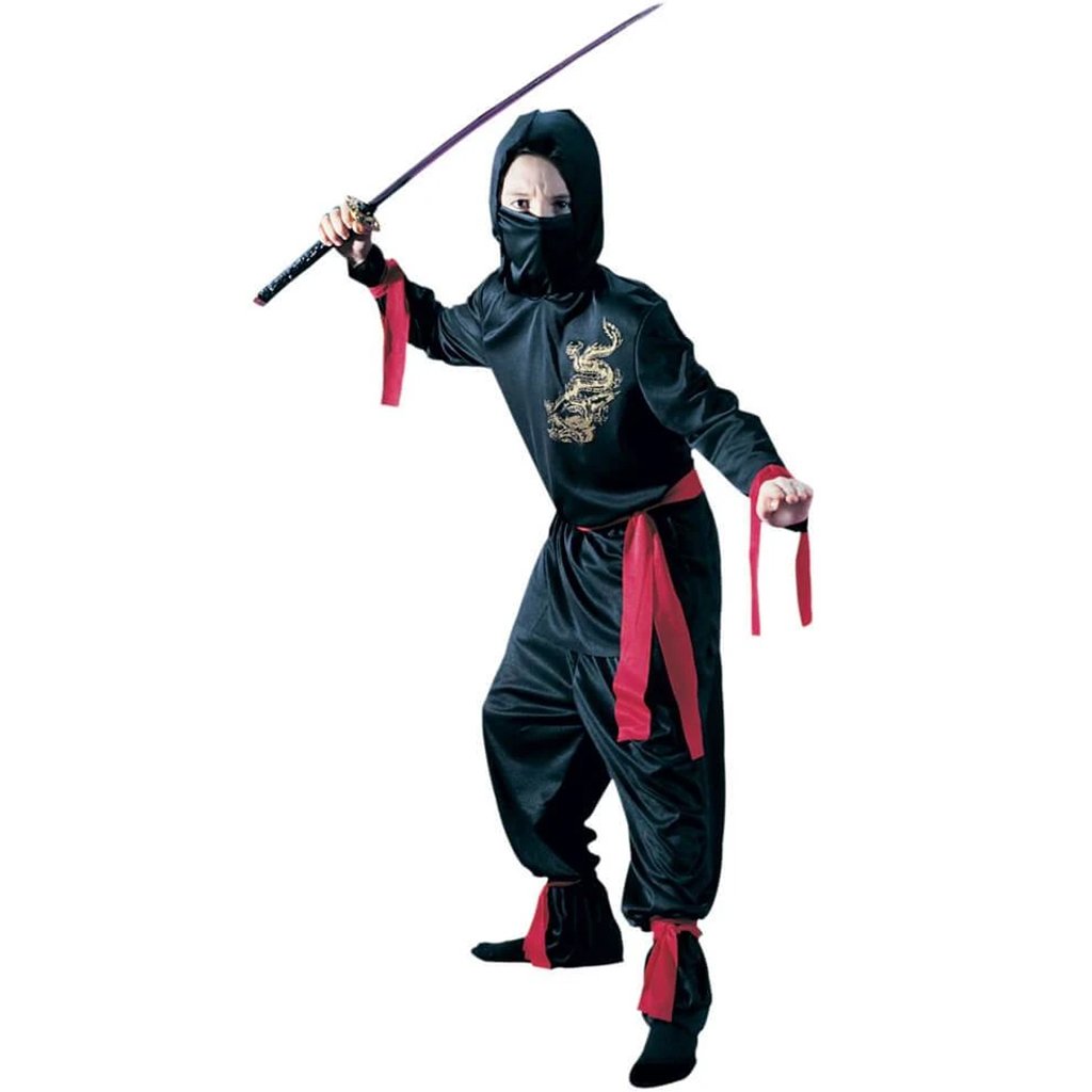 Boys Red Stealth Ninja Costume Medium (8-10)