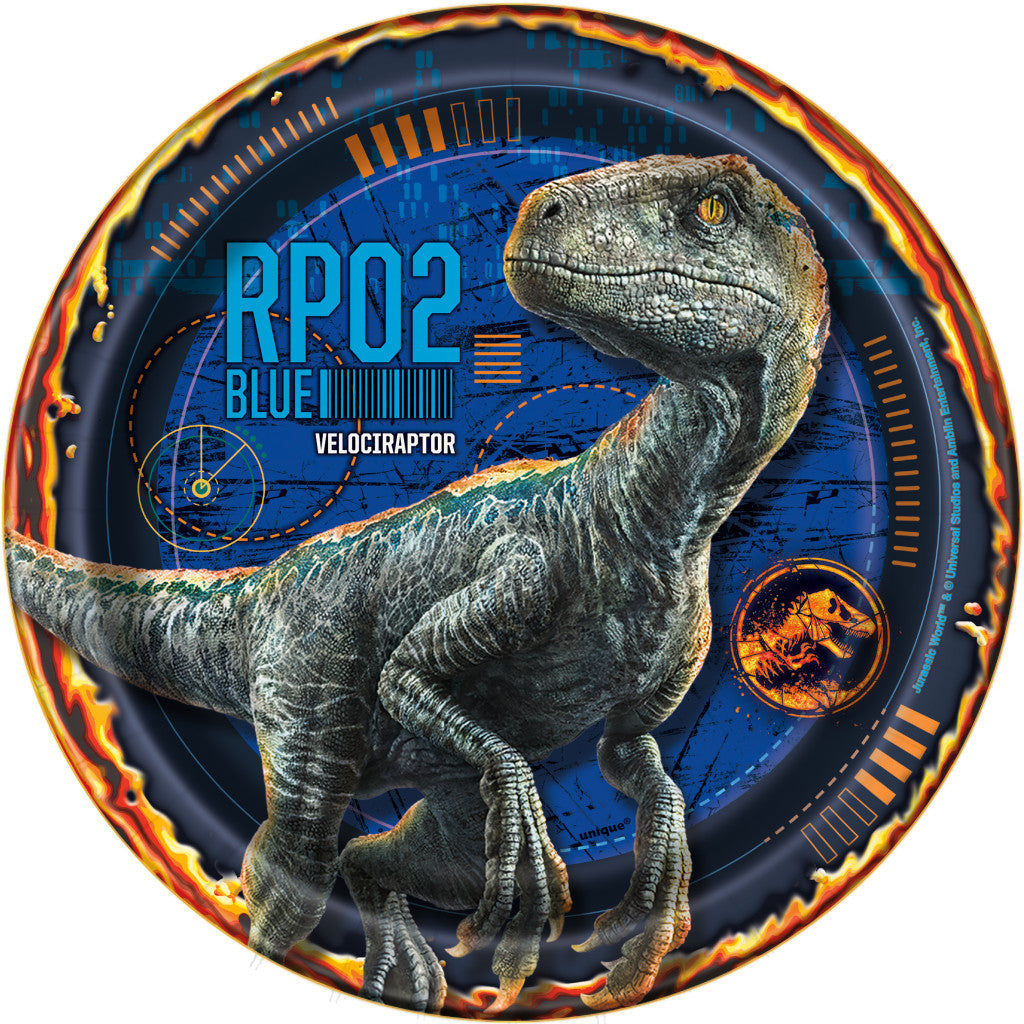 Jurassic World 2 Round 7in Plates, 8ct 