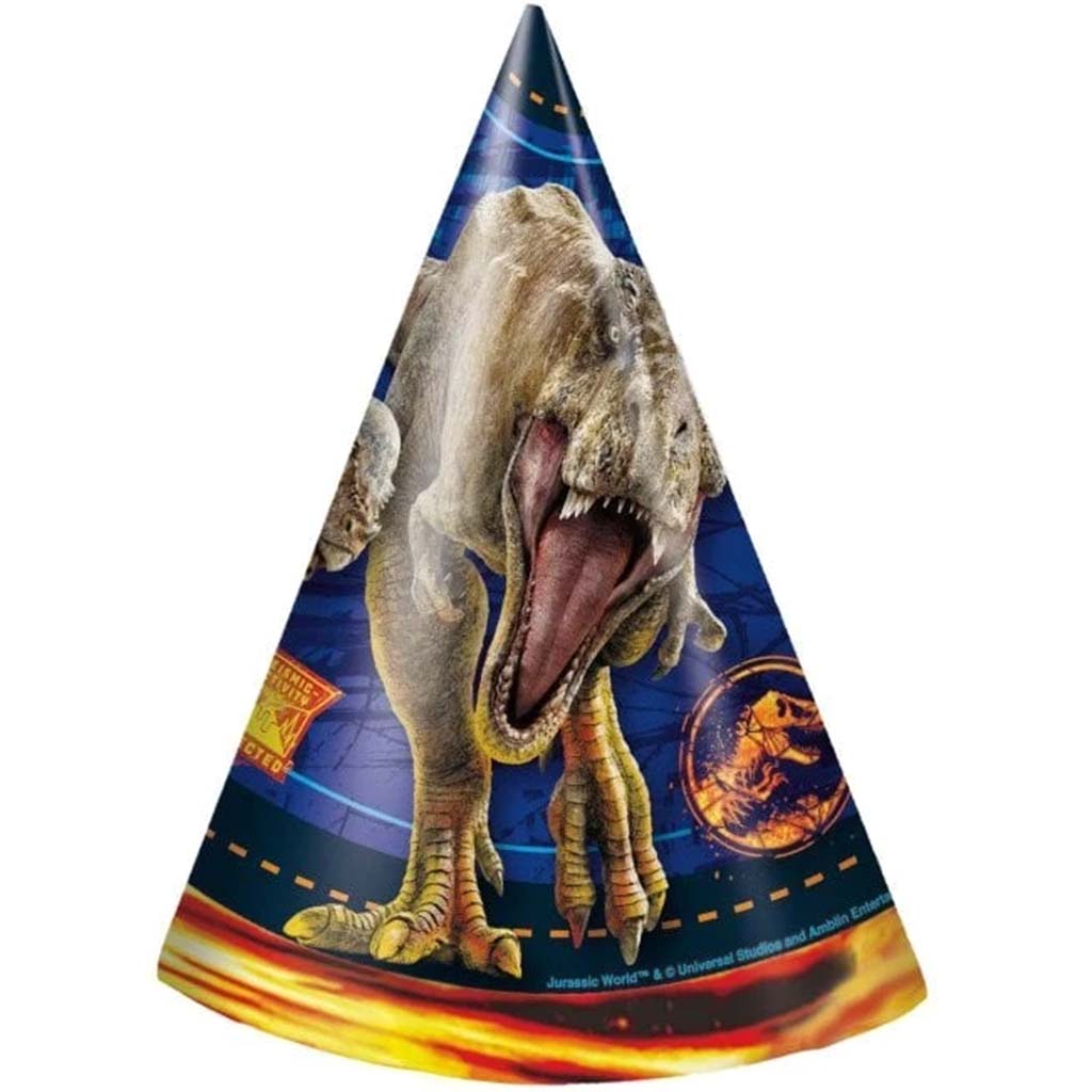 Jurassic World Party Hats, 8ct
