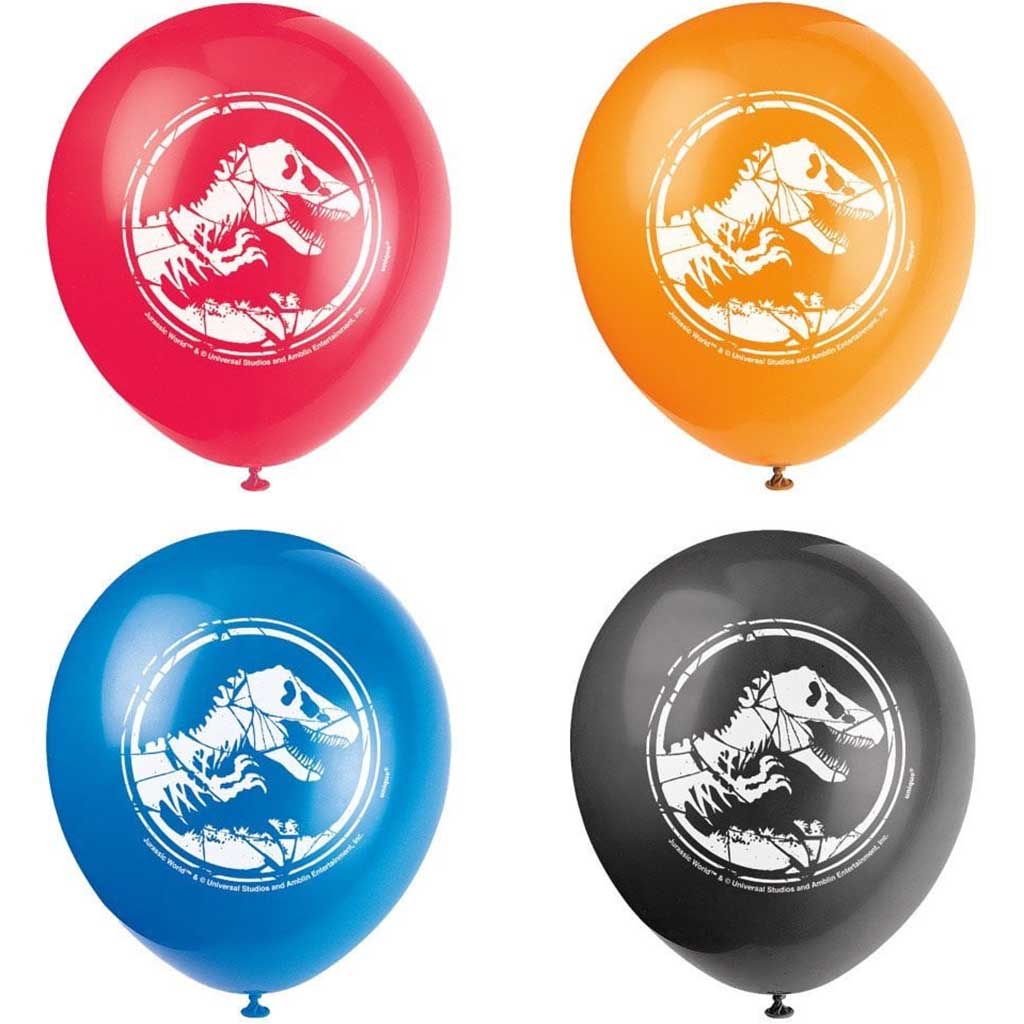 Latex Balloons 12in 8ct, Jurassic World 2 