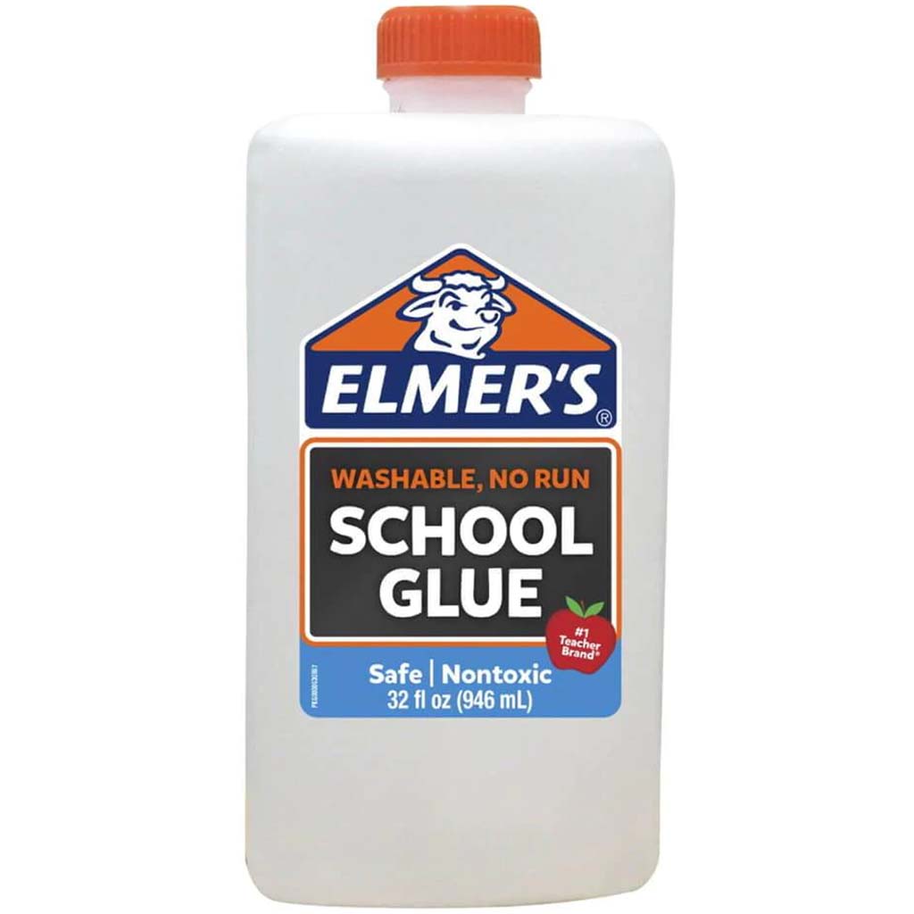 Elmer's Washable No Run School Glue Quart White