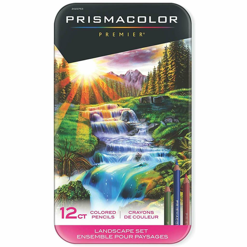 Premier Thick Core Colored Pencil Sets 12 Pencil Landscape