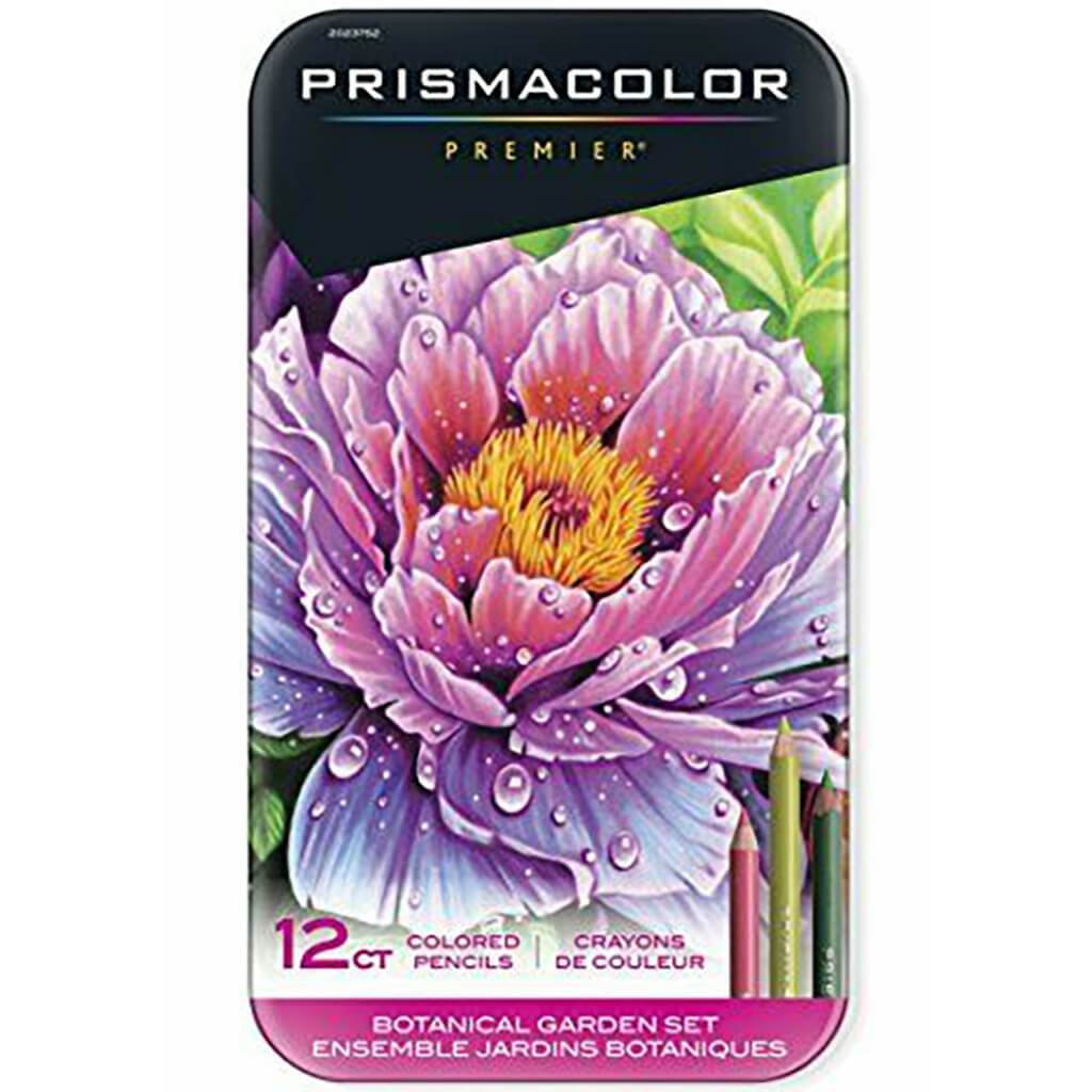 Premier Thick Core Colored Pencil Sets 12 Pencil Botanical