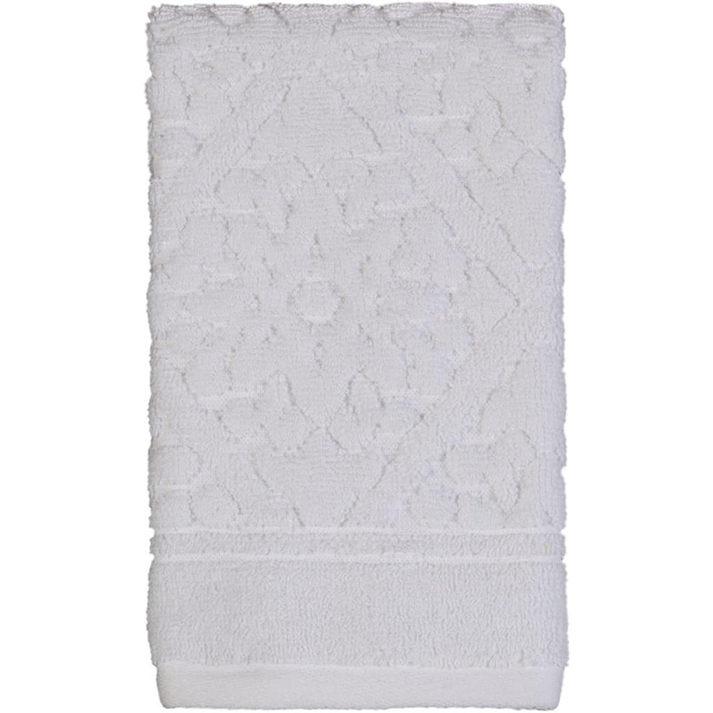 Boho Bath Towel, White