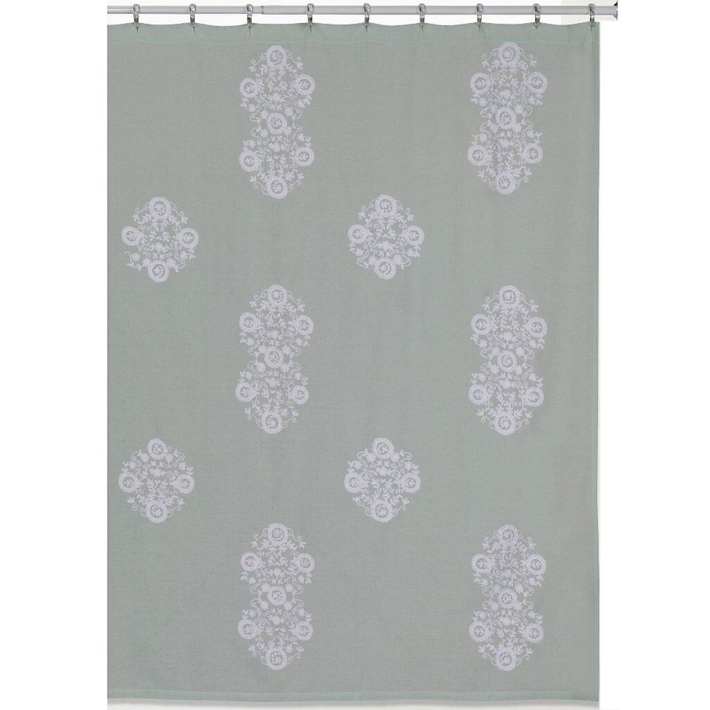 Boho Shower Curtain Aqua 100% Cotton