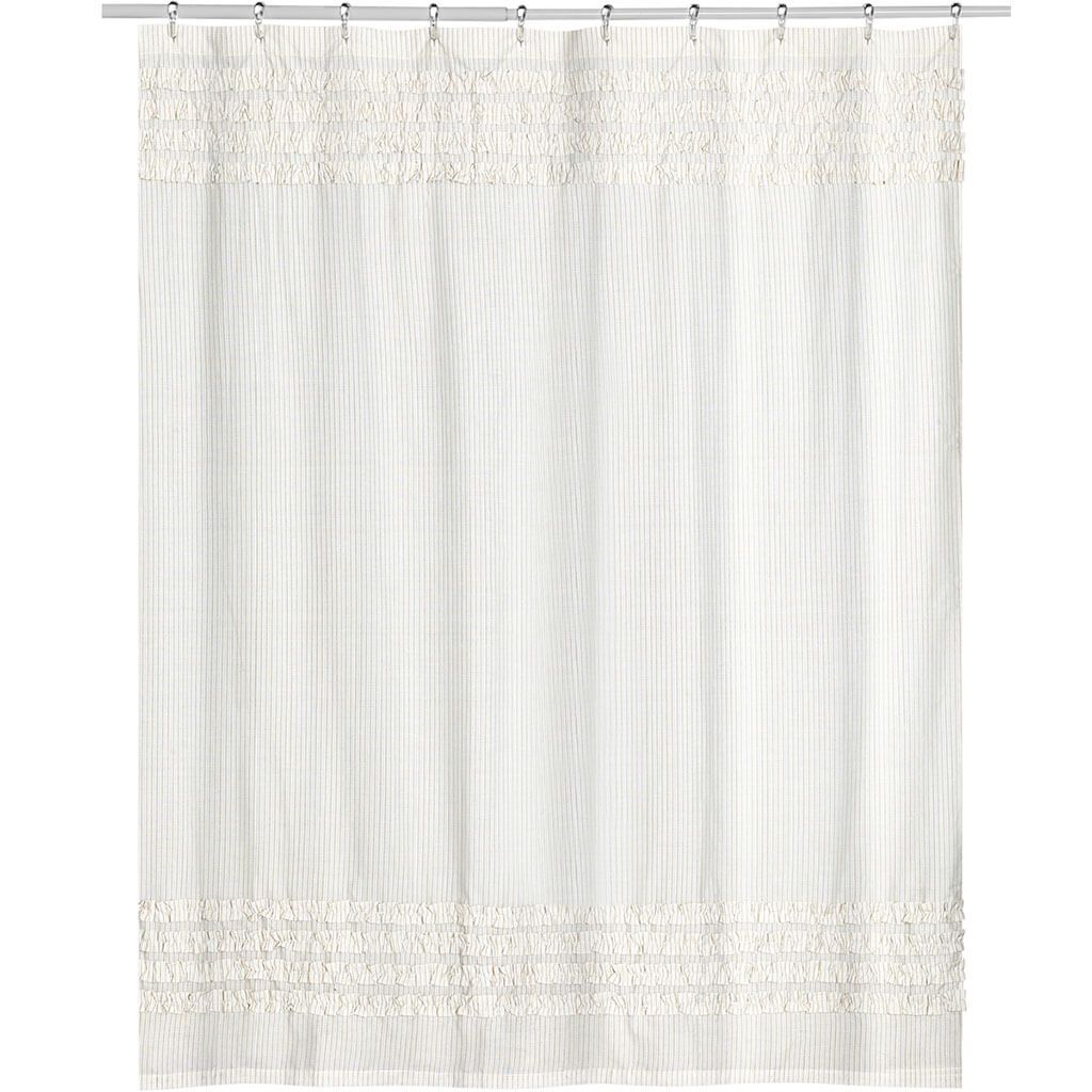 Can Can Natural Shower Curtain