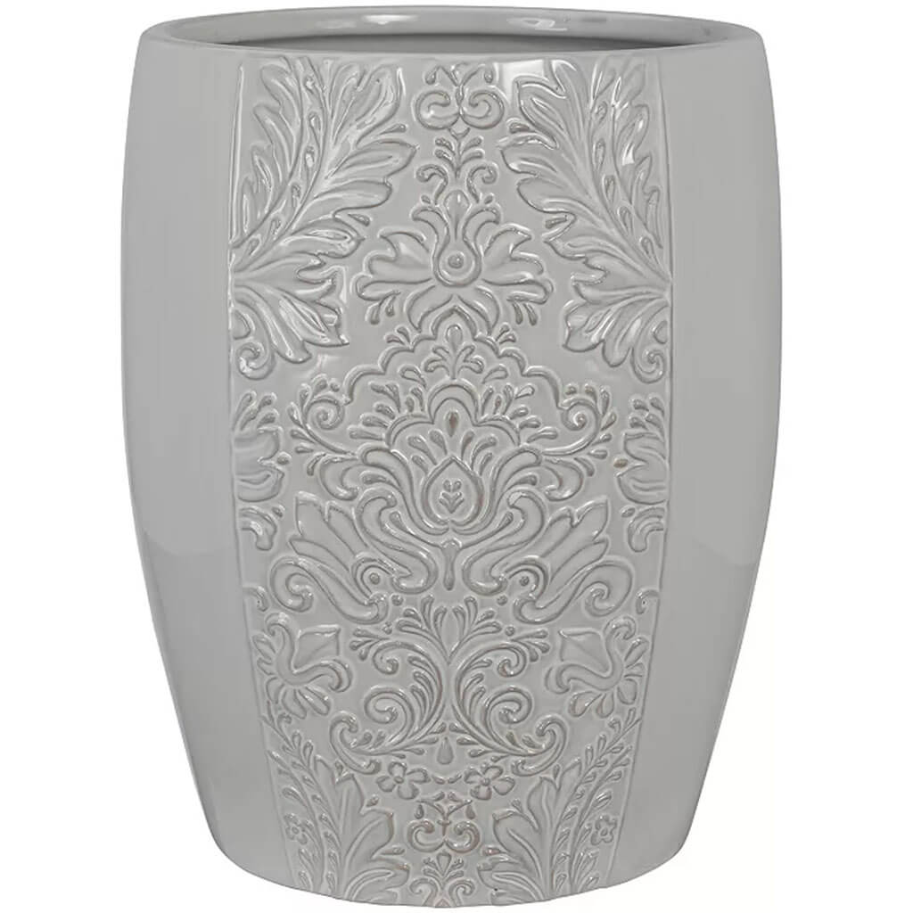 Heirloom Ceramic Wastebasket Gray