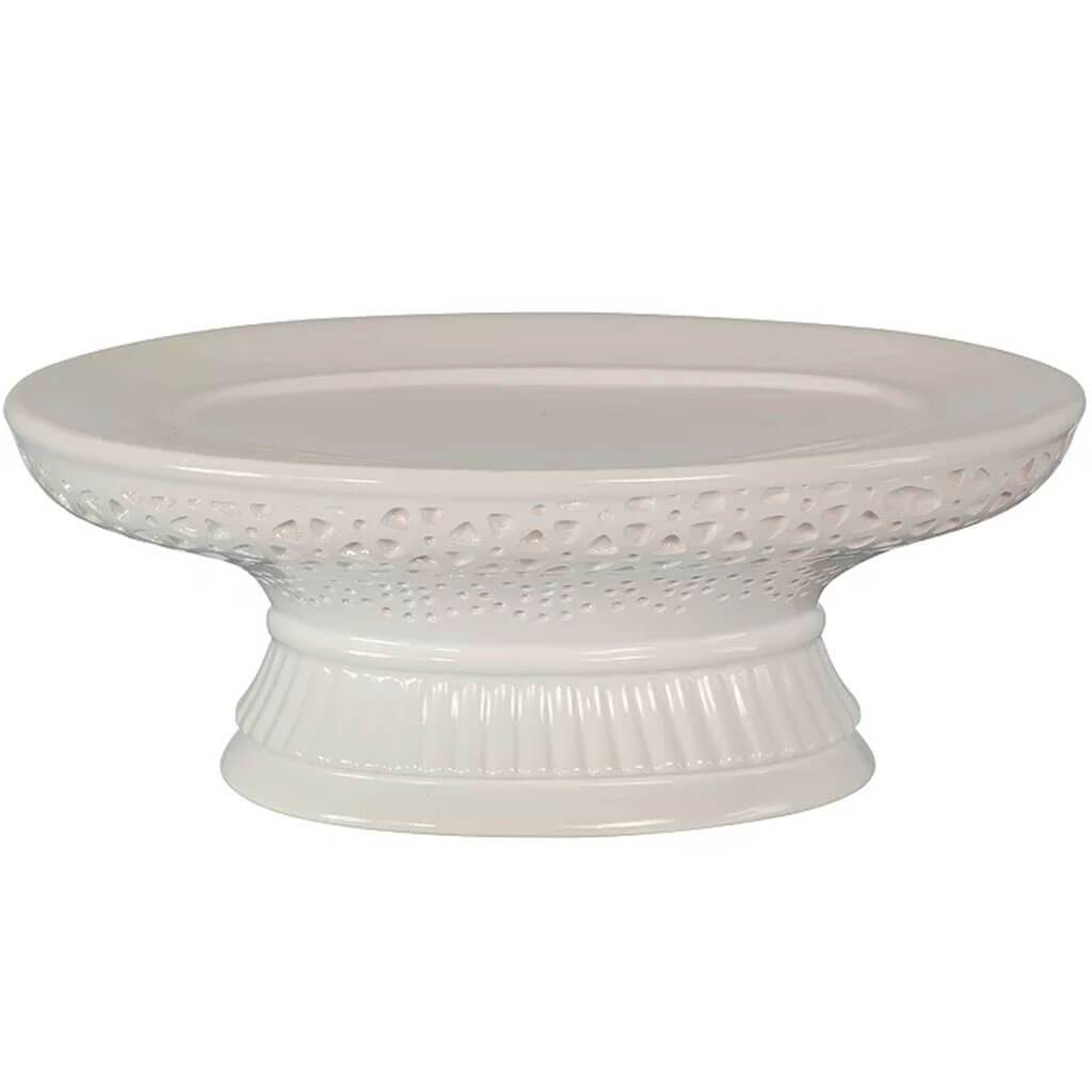 Nomad (Boho) Ceramic Soap Dish White