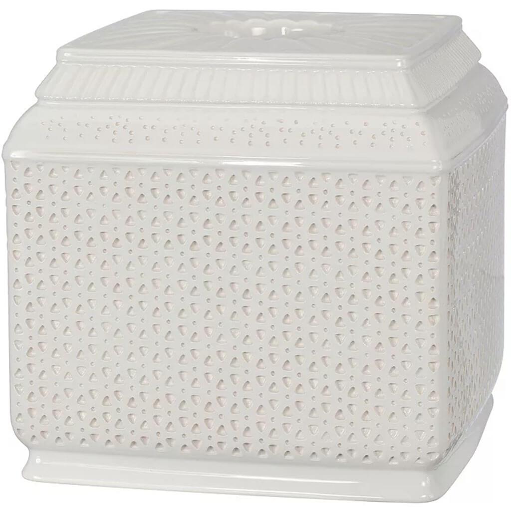 Nomad (Boho) Ceramic Tissue Holder, White