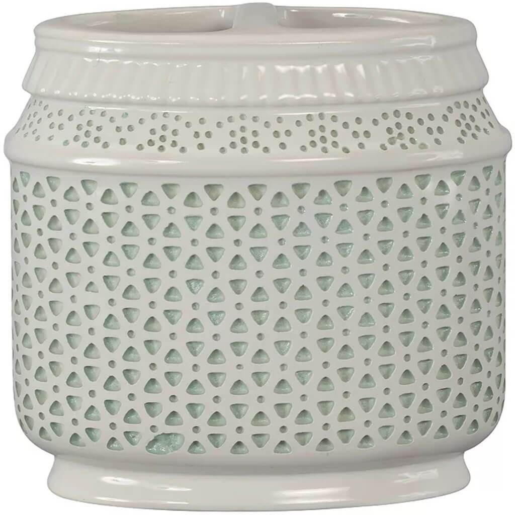 Nomad (Boho) Ceramic Toothbrush Holder, Aqua