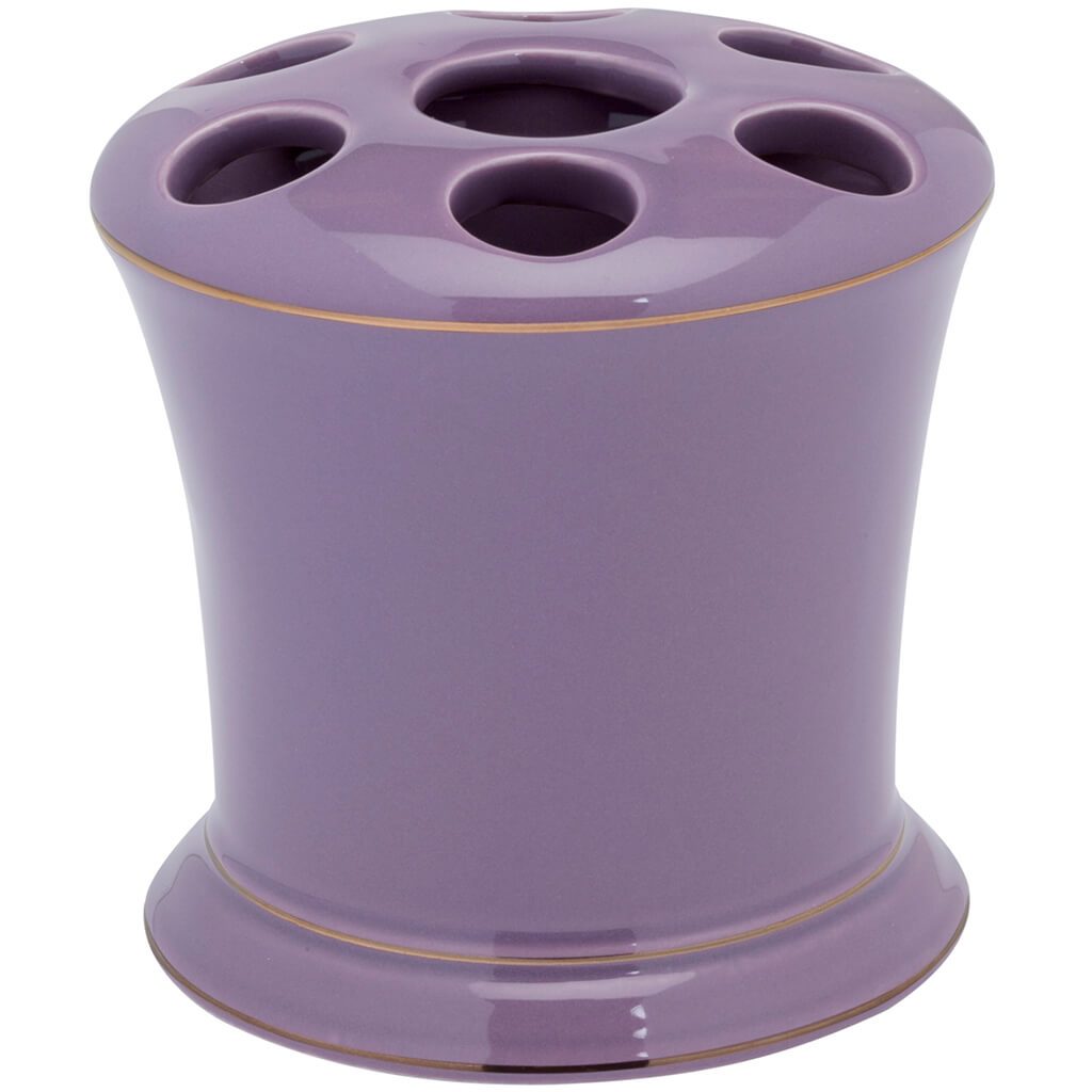 Regency Ceramic Toothbrush Holder, Amethyst