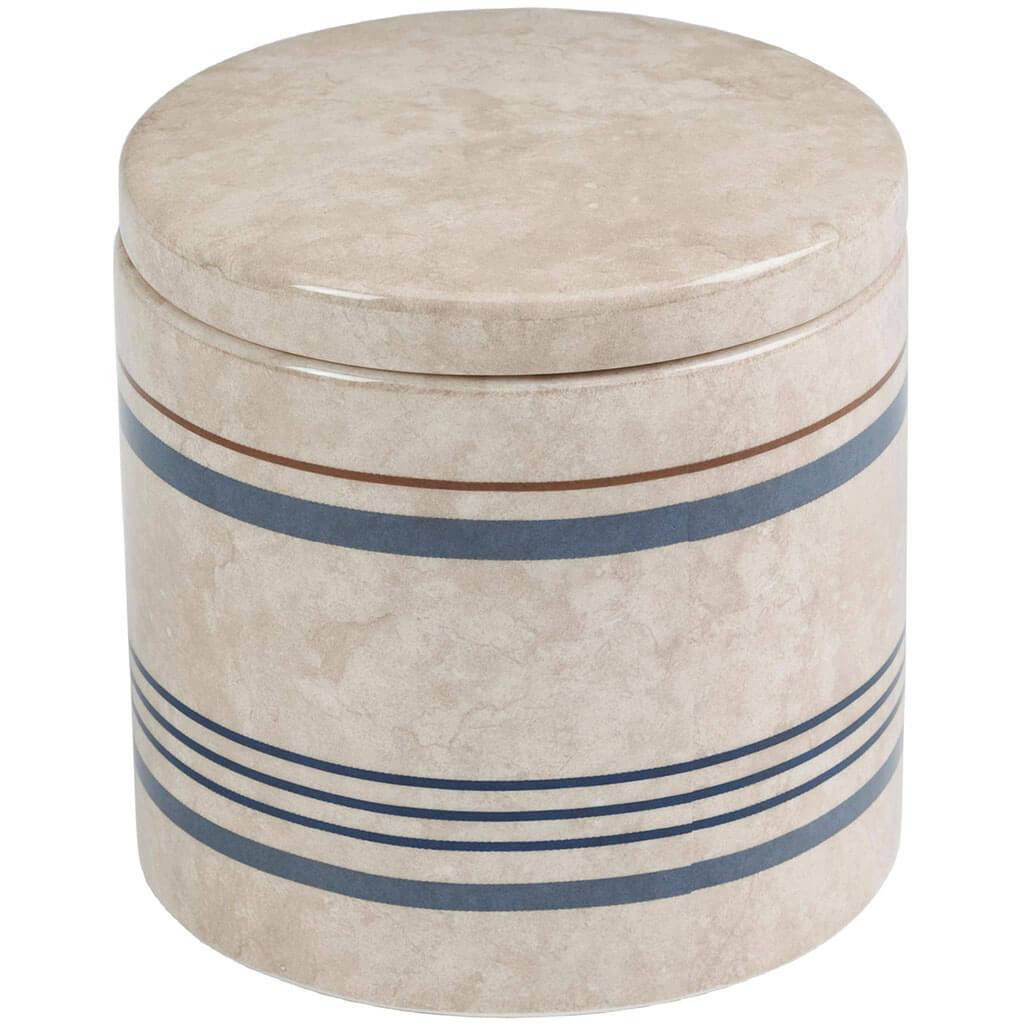 Ticking Stripe Ceramic Jar Blue