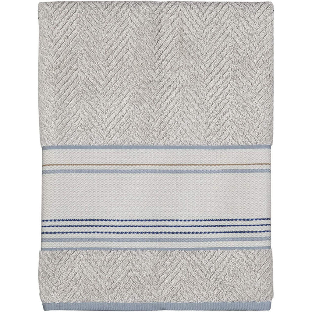 Ticking Stripe Jacq Bath Towel Blue