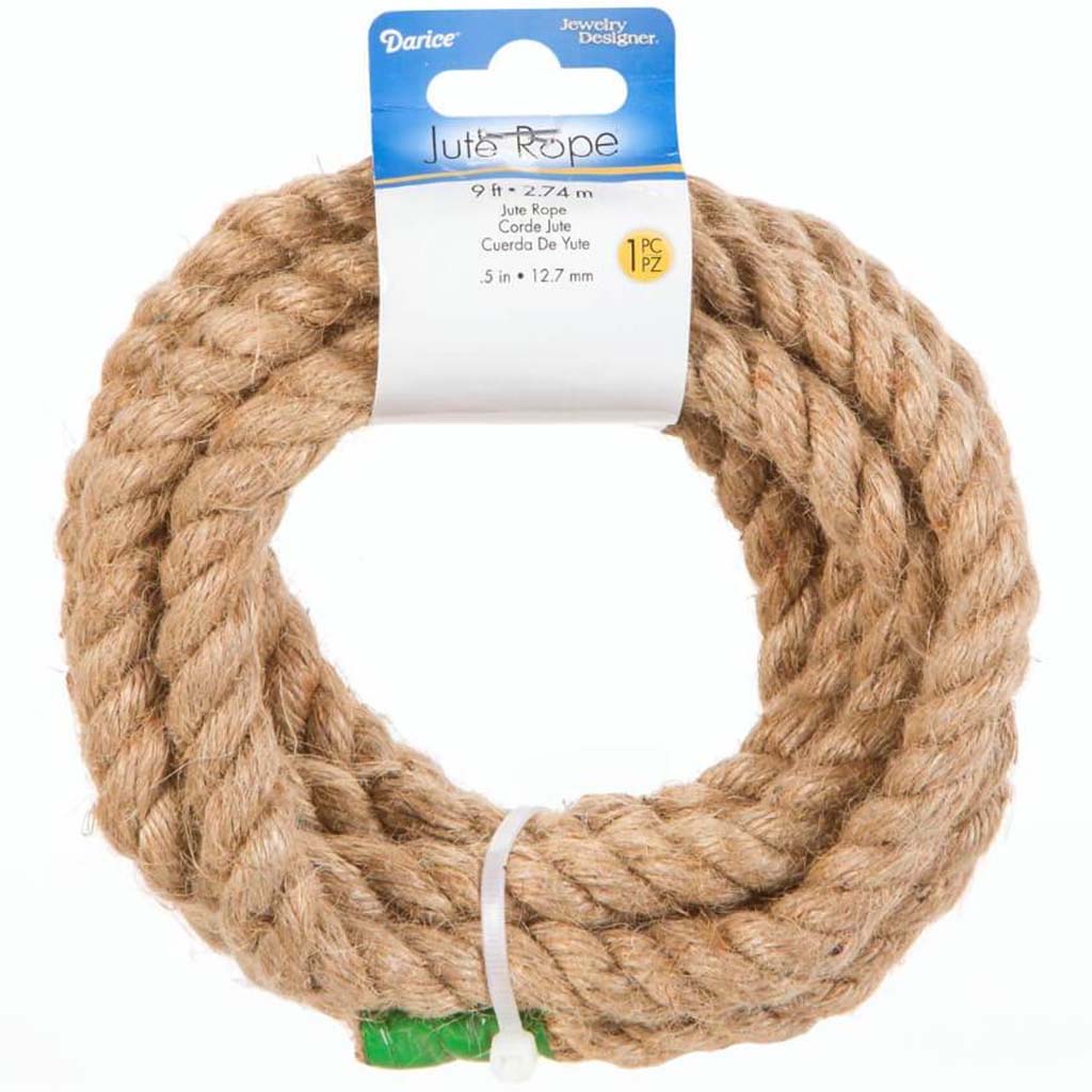 COIL JUTE ROPE 0.5 DIA 9FT 