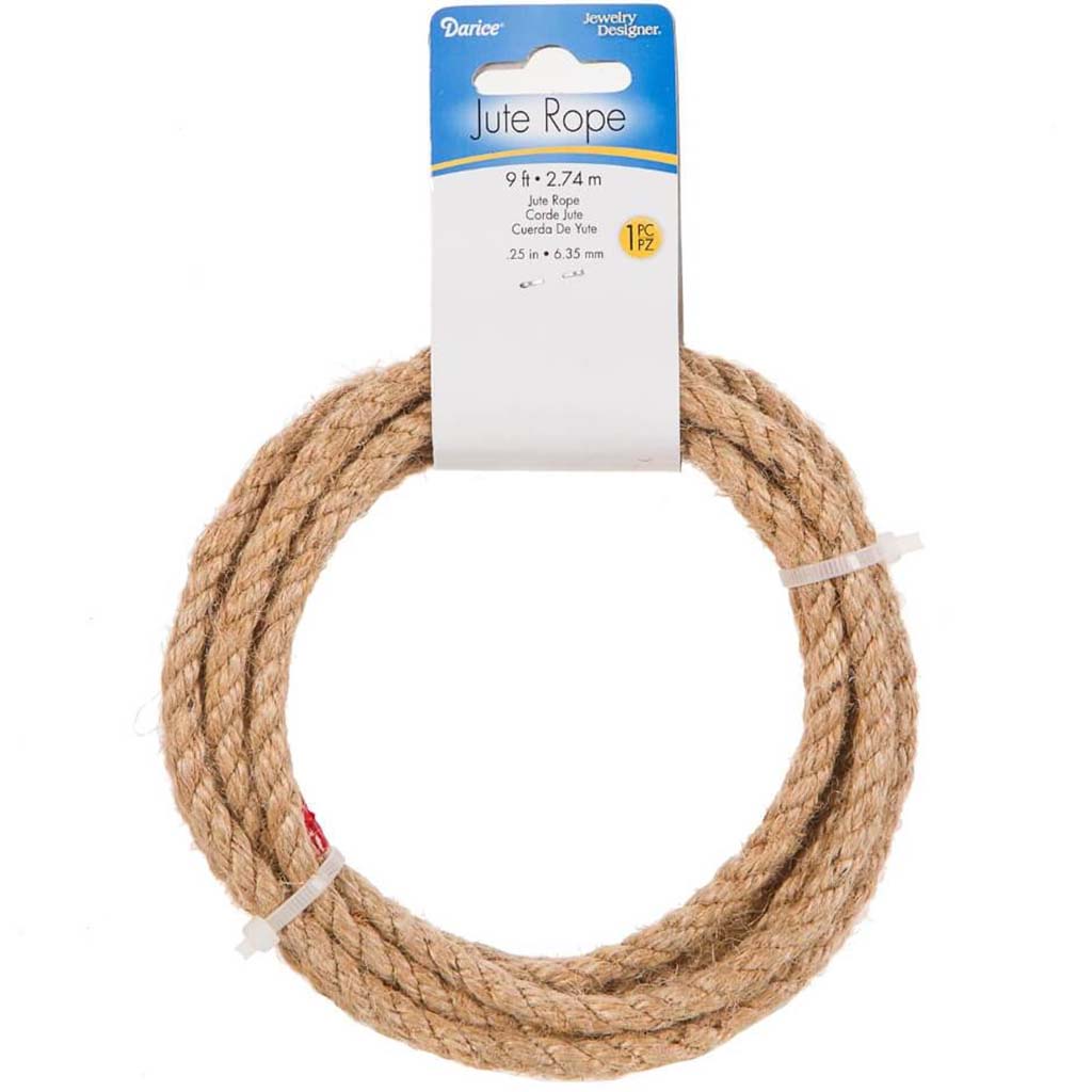 COIL JUTE ROPE 0.25DIA 9FT 