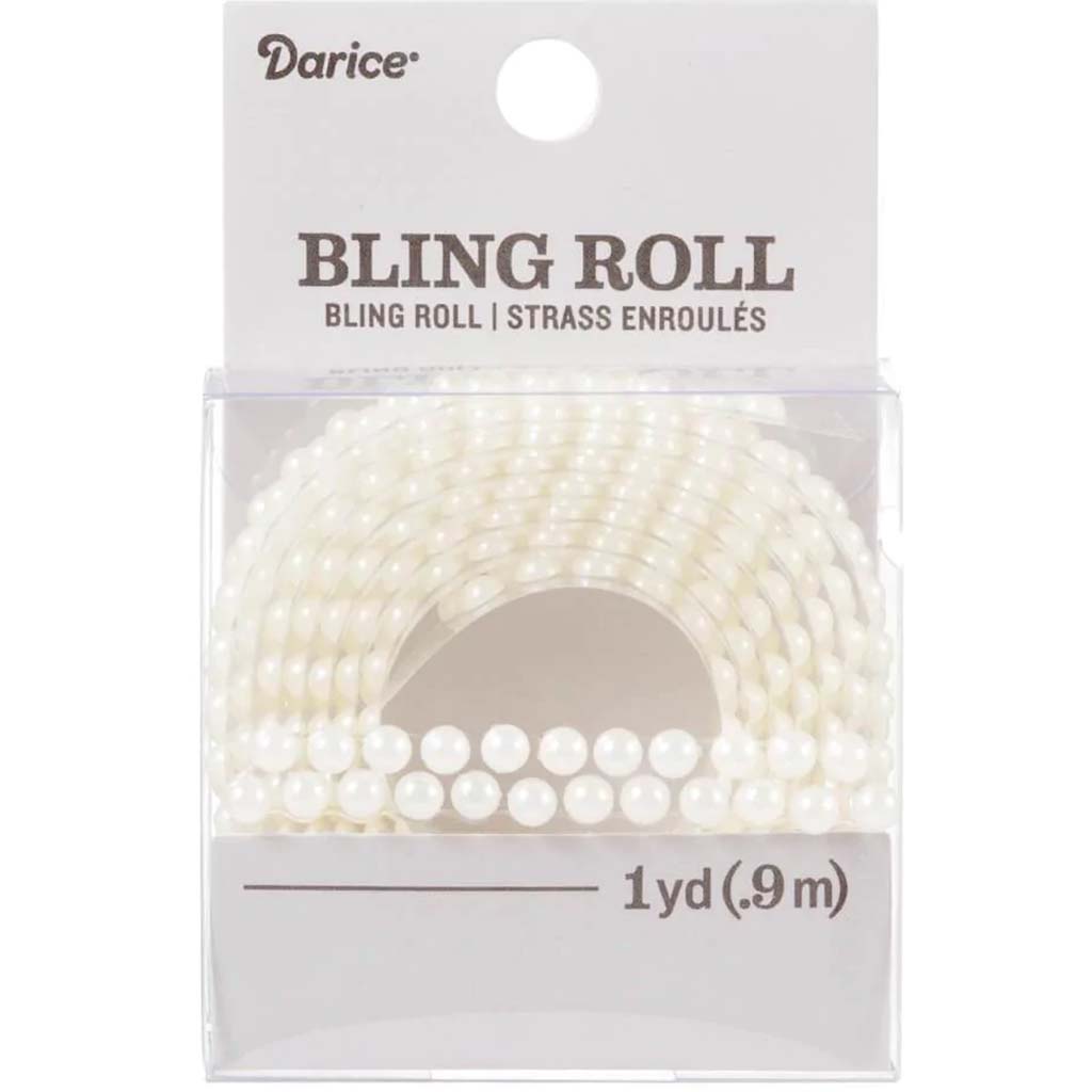 BLING STKR BLING ON ROLL PEARL 4MM 