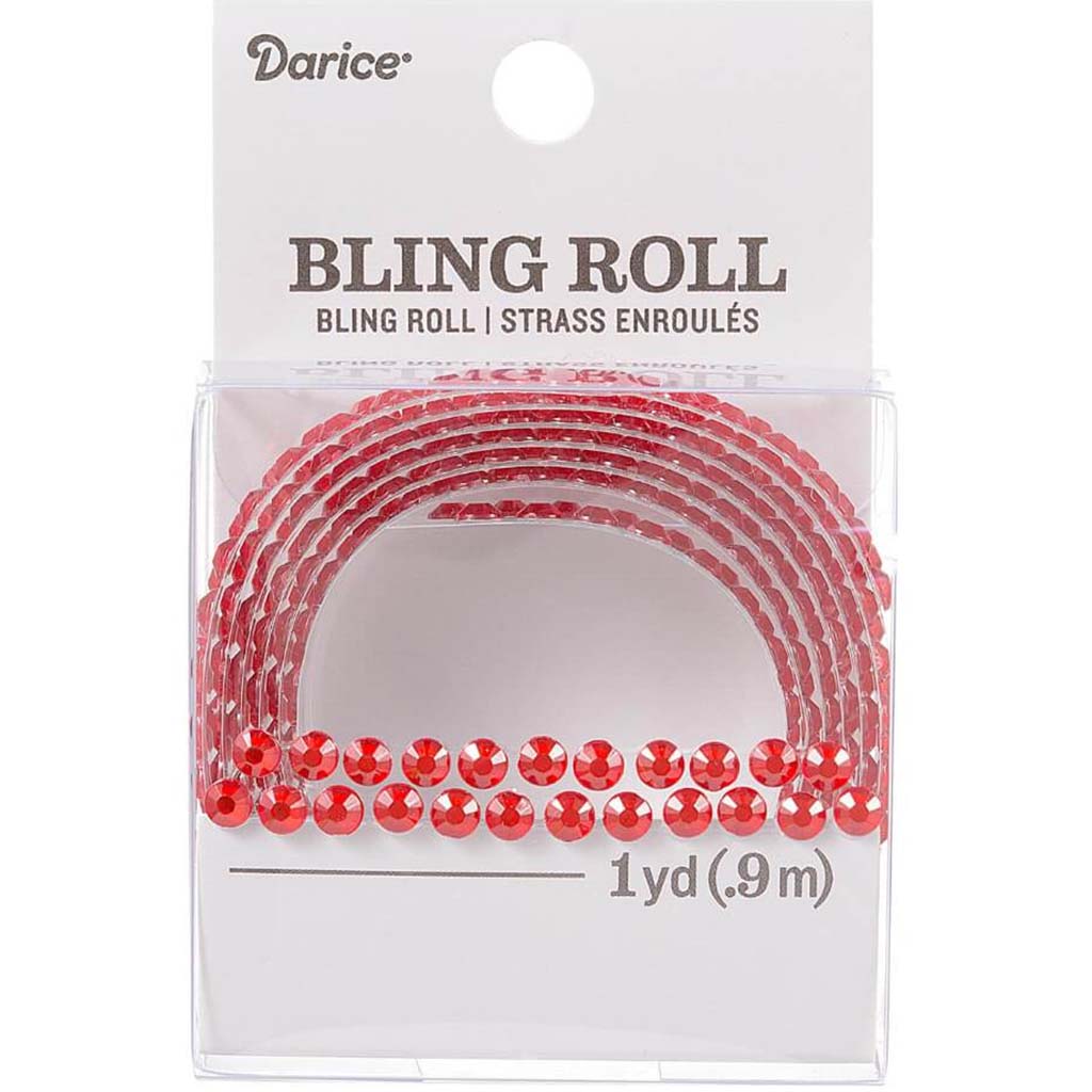 BLING STKR ROLL LIGHT RED 4MM 