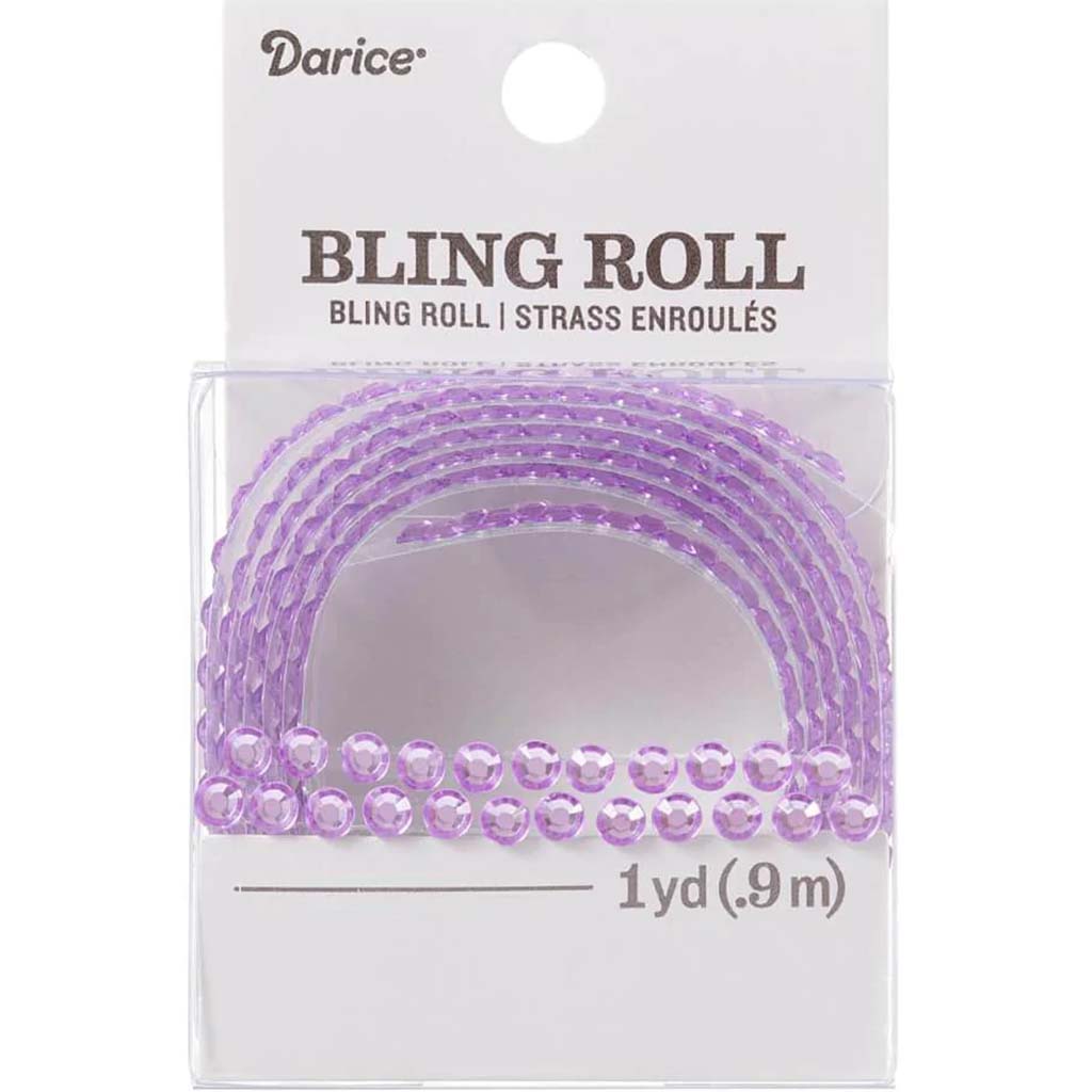 BLING STKR ROLL LIGHT PURPLE 4MM 