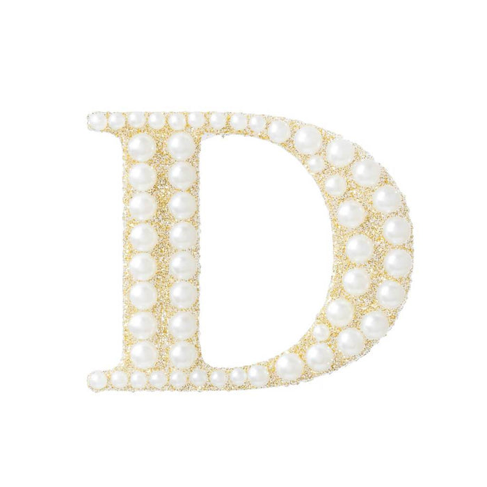 BLING STKR PEARL GLD MONOGR D 