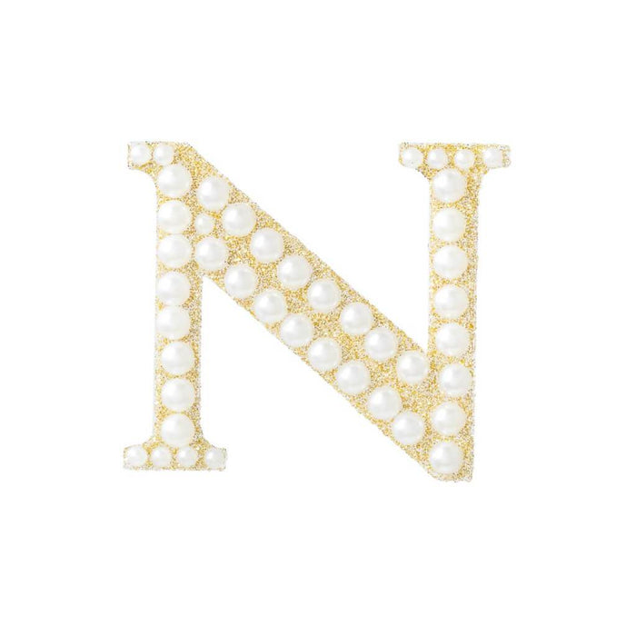 BLING STKR PEARL GLD MONOGR N 