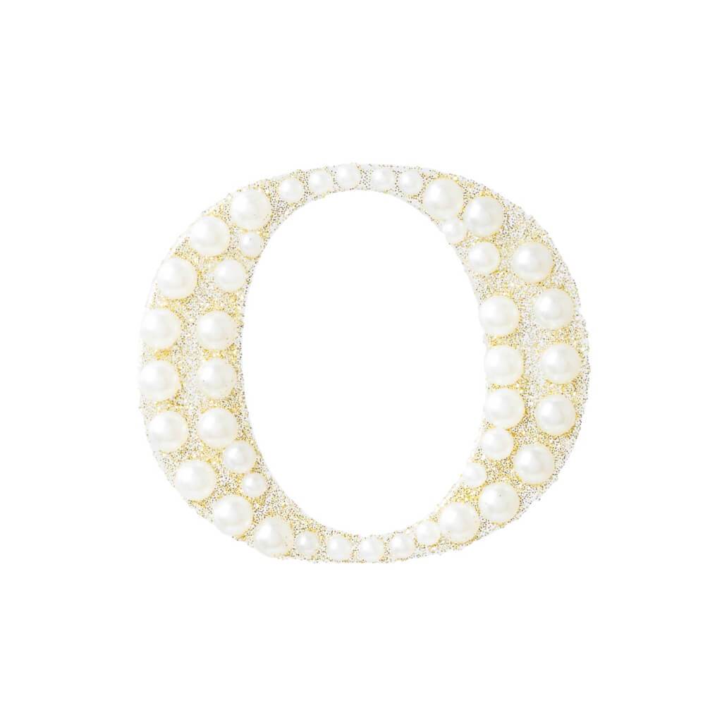BLING STKR PEARL GLD MONOGR O 