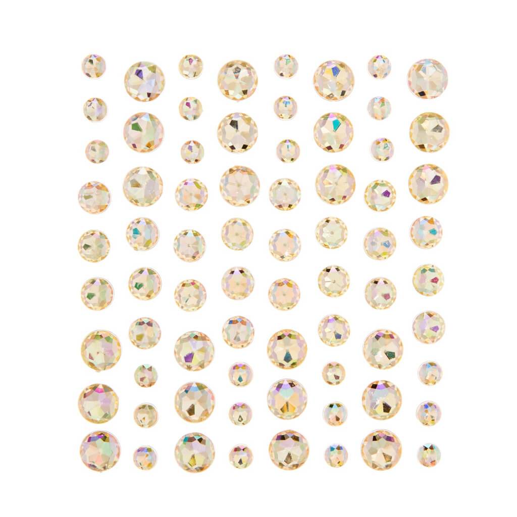 Rose Gold Rhinestone Bling Stickers: 72 Pc