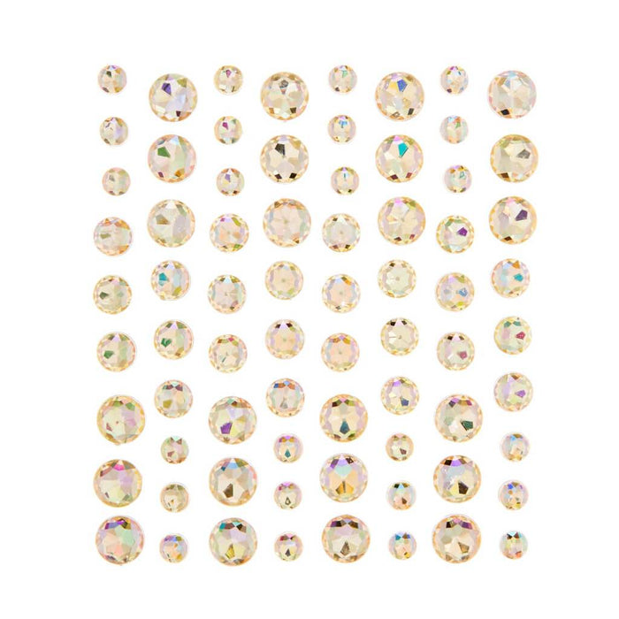 Rose Gold Rhinestone Bling Stickers: 72 Pc