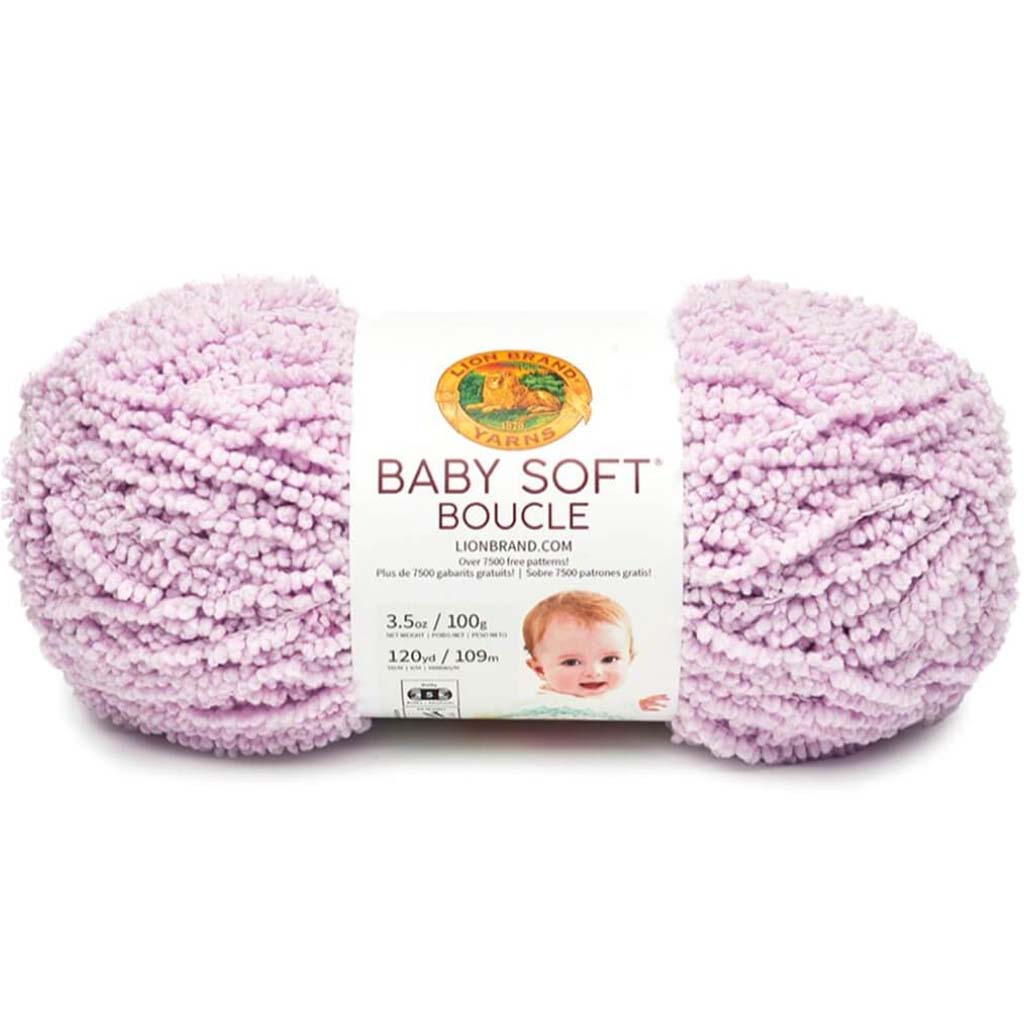 Lion Brand Baby Soft Boucle Yarn Lavender