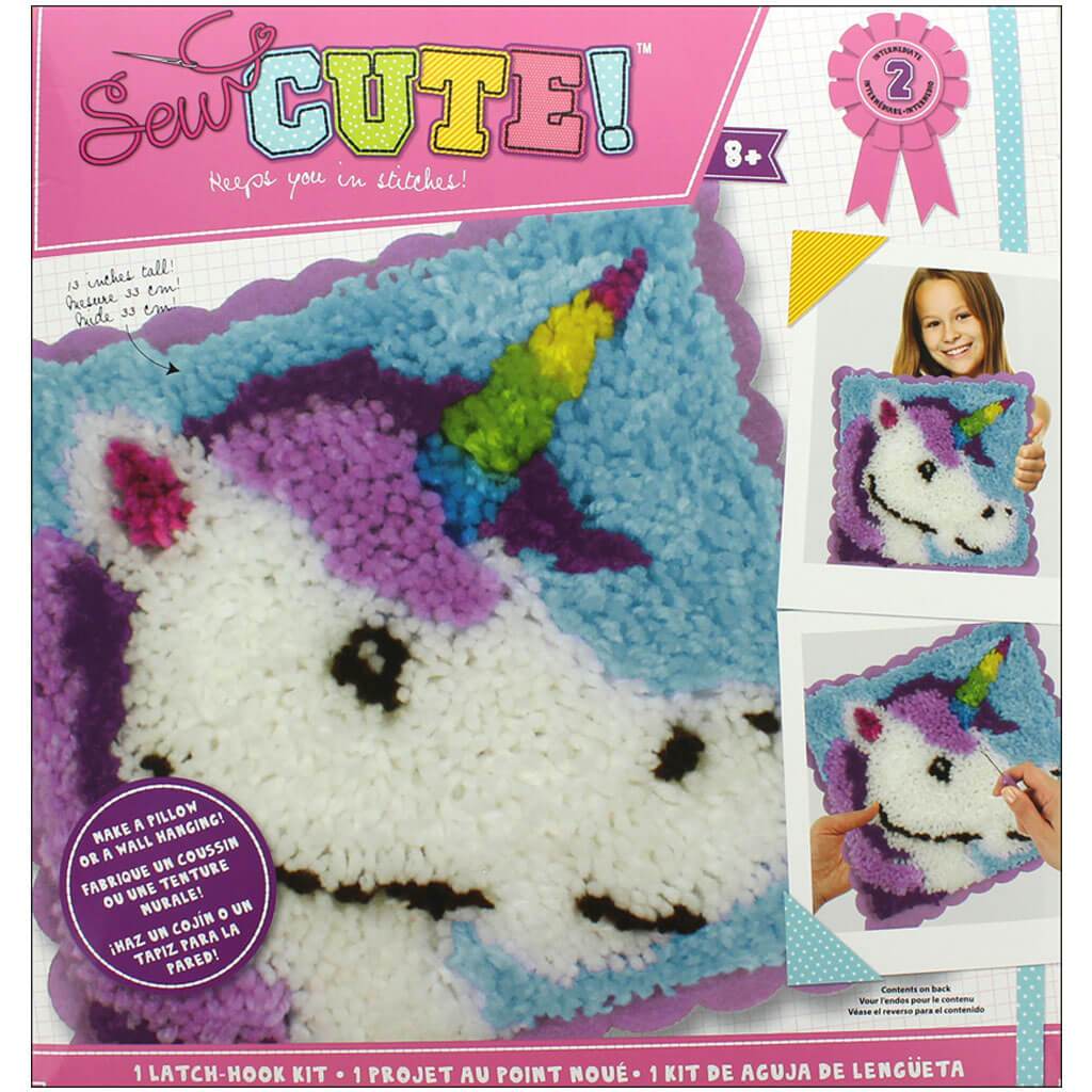 Sew Cute! Latch Hook Kit Unicorn